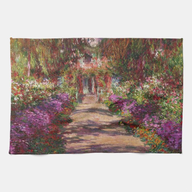 Claude Monet | A Pathway in Monet's Garden Kitchen Towel (Horizontal)