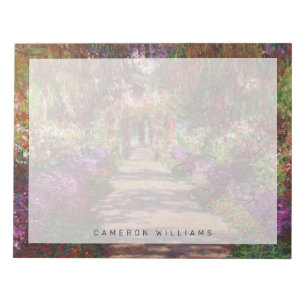Claude Monet A Pathway in Monet's Garden Notepad