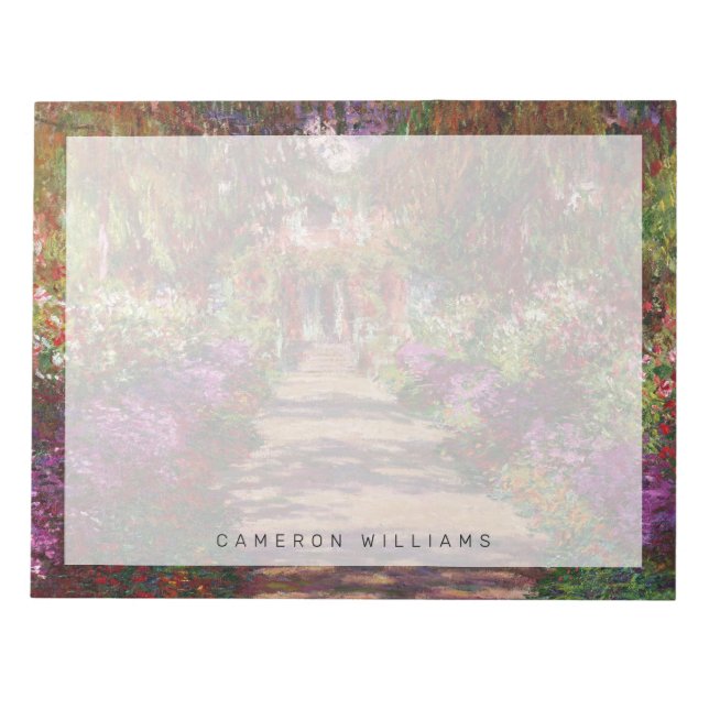 Claude Monet | A Pathway in Monet's Garden Notepad (Front)