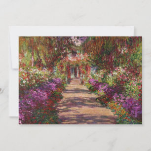 Claude Monet   A Pathway in Monet's Garden Thank You Card