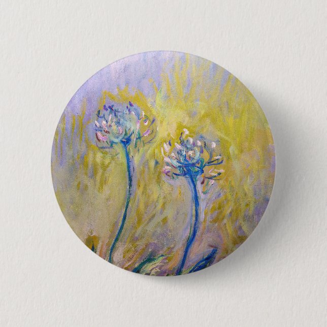 Claude Monet - Agapanthus 2 Inch Round Button (Front)