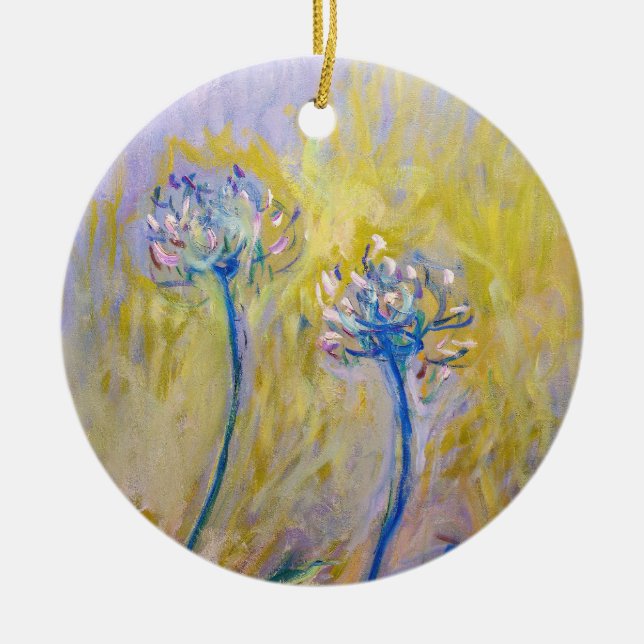 Claude Monet - Agapanthus Ceramic Ornament (Front)