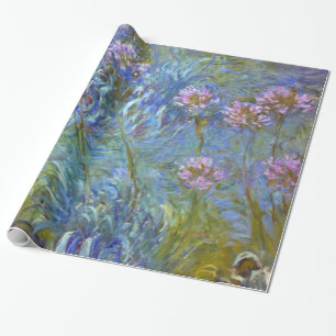 Claude Monet Agapanthus Fine Art Floral GalleryHD Wrapping Paper