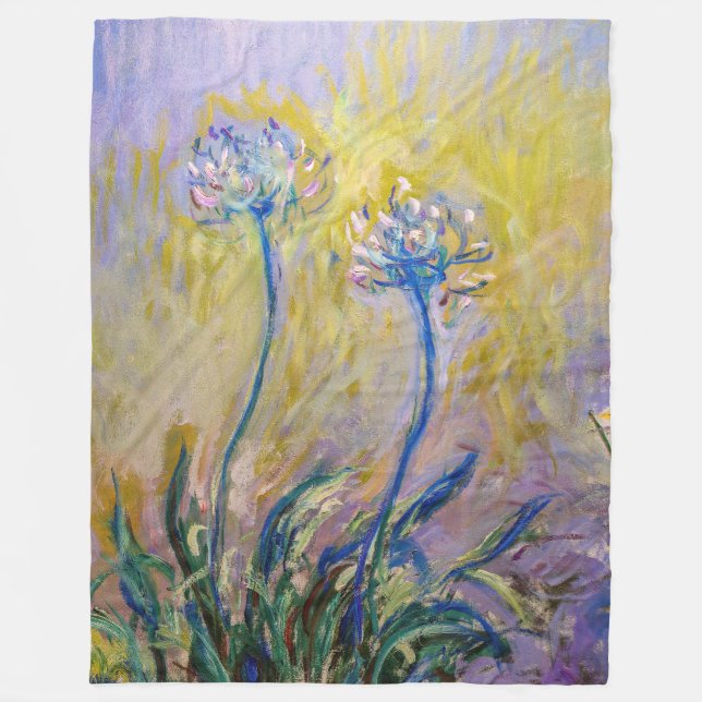 Claude Monet - Agapanthus Fleece Blanket (Front)