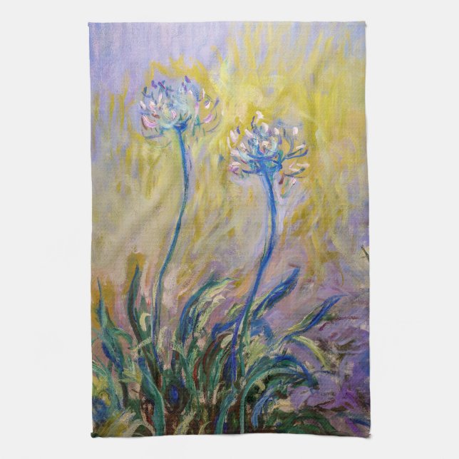 Claude Monet - Agapanthus Kitchen Towel (Vertical)