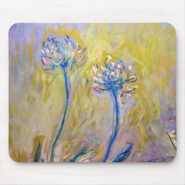Claude Monet - Agapanthus Mouse Pad (Front)