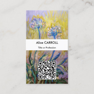 Claude Monet - Agapanthus - QR Code Business Card