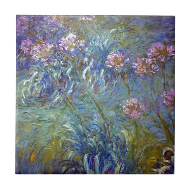 Claude Monet Agapanthus Tile (Front)
