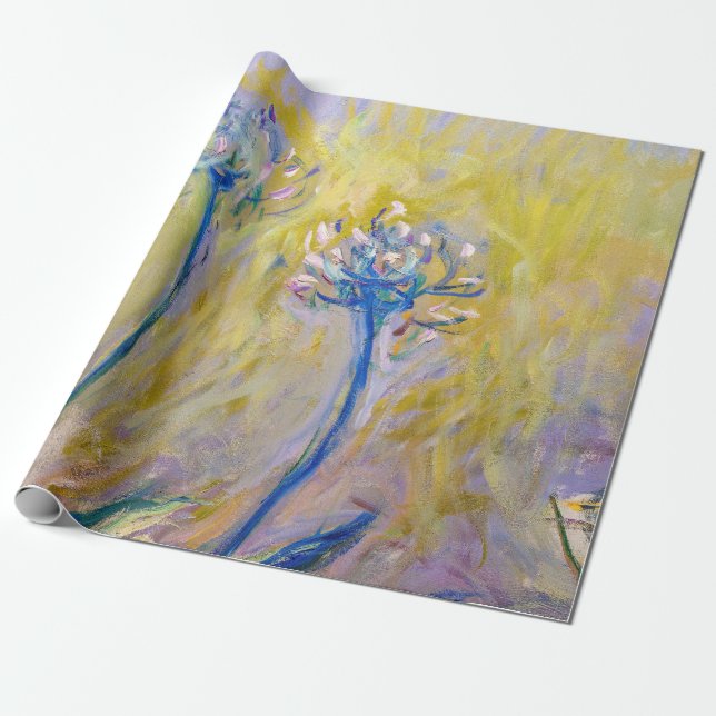 Claude Monet - Agapanthus Wrapping Paper (Unrolled)
