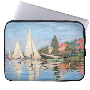Claude Monet artwork - Regattas at Argenteuil Laptop Sleeve