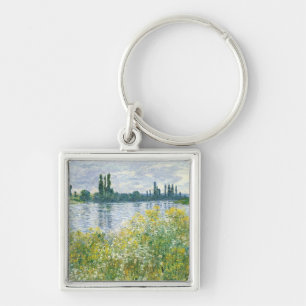 Claude Monet Banks of the Seine, Vetheuil, 1880 Keychain