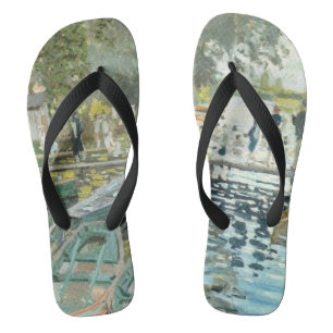 Claude Monet. Bathers at La Grenouillère Flip Flops