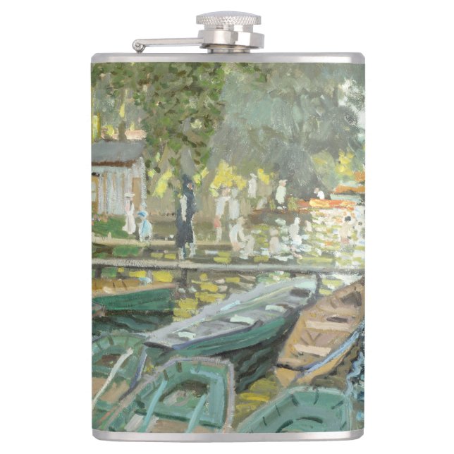 Claude Monet. Bathers at La Grenouillère Hip Flask (Front)