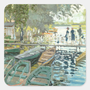 Claude Monet. Bathers at La Grenouillère Square Sticker
