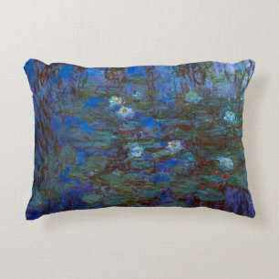 Claude Monet - Blue Water Lilies Accent Pillow