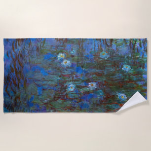 Claude Monet - Blue Water Lilies Beach Towel