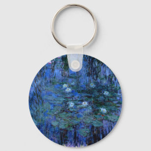 Claude Monet Blue Water Lilies Keychain