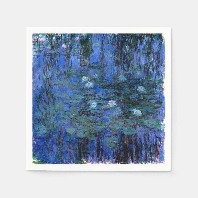 Claude Monet Blue Water Lilies Napkin (Front)