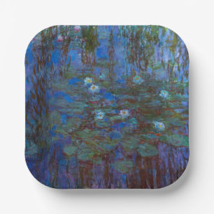 Claude Monet - Blue Water Lilies Paper Plate