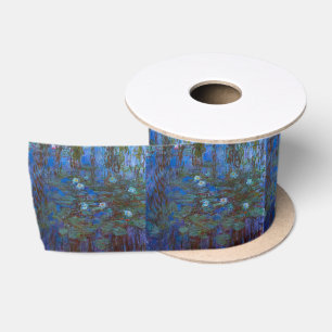 Claude Monet - Blue Water Lilies Satin Ribbon