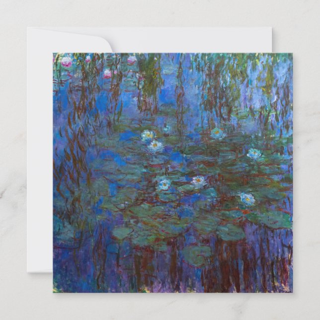 Claude Monet - Blue Water Lilies Thank You Card (Front)