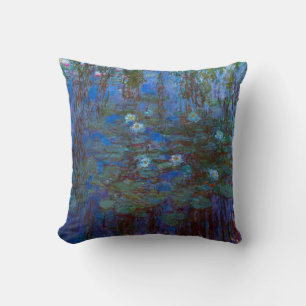 Claude Monet - Blue Water Lilies Throw Pillow