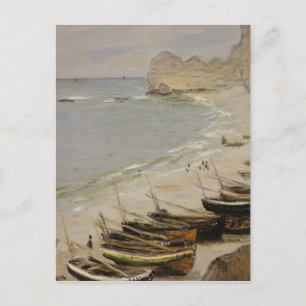 Claude Monet - Boat On The Beach At Etretat Postcard