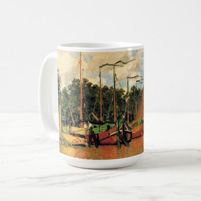 Claude Monet, Boats at Zaandam, Coffee Mug (Front Left)
