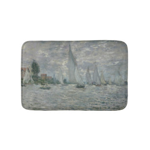 Claude Monet Boats, or Regatta at Argenteuil Bath Mat