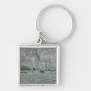 Claude Monet Boats, or Regatta at Argenteuil Keychain