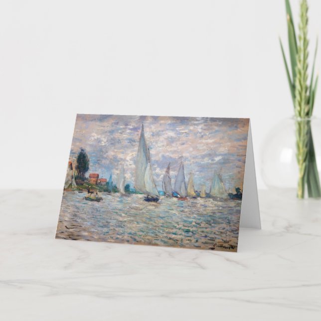 Claude Monet - Boats Regatta at Argenteuil Card (Front)