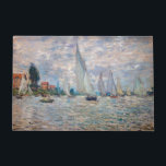 Claude Monet - Boats Regatta at Argenteuil Doormat<br><div class="desc">The Boats Regatta at Argenteuil / Regate a Argenteuil - Claude Monet,  Oil on Canvas,  1874</div>