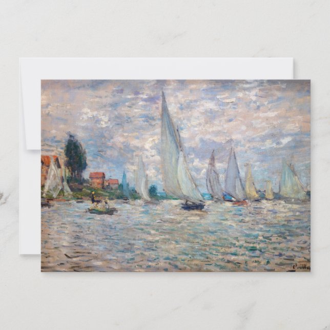 Claude Monet - Boats Regatta at Argenteuil Invitation (Front)