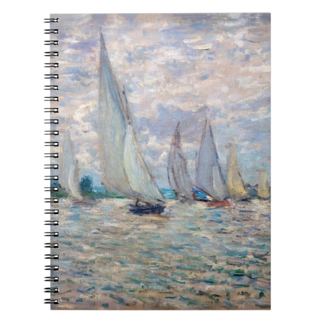 Claude Monet - Boats Regatta at Argenteuil Notebook (Front)