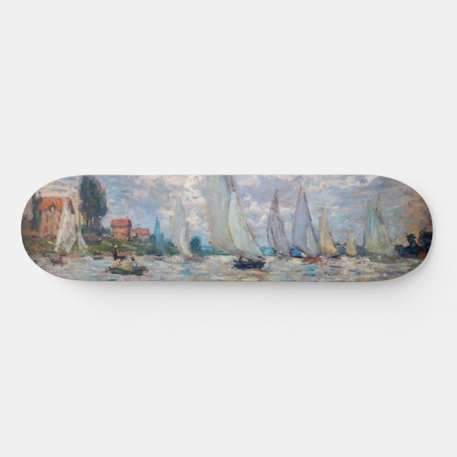 Claude Monet - Boats Regatta at Argenteuil Skateboard (Horz)