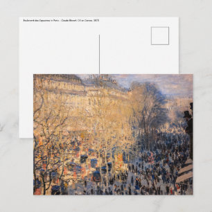 Claude Monet - Boulevard des Capucines in Paris Postcard
