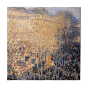 Claude Monet - Boulevard des Capucines in Paris Tile