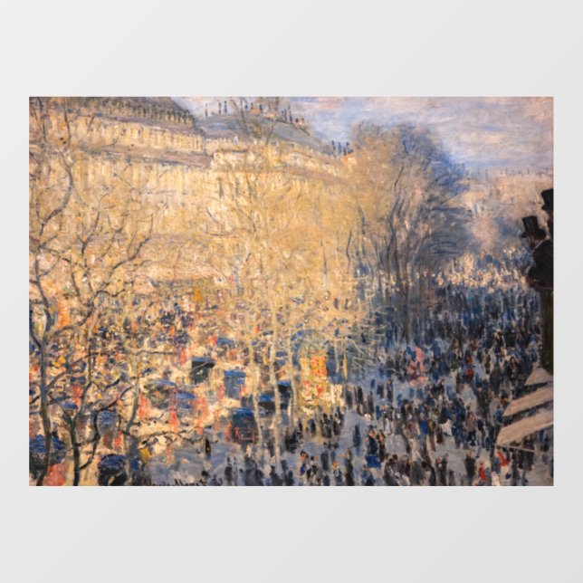 Claude Monet - Boulevard des Capucines in Paris Window Cling (Sheet)