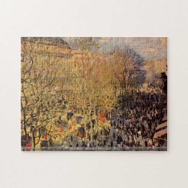 Claude Monet - Boulevard of Capucines in Paris Jigsaw Puzzle (Horizontal)