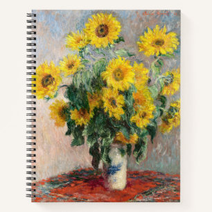 Claude Monet Bouquet of Sunflowers 1881 Art Notebook
