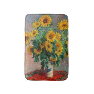 Claude Monet - Bouquet of Sunflowers Bath Mat