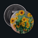 Claude Monet - Bouquet of Sunflowers Bottle Opener<br><div class="desc">Bouquet of Sunflowers / Bouquet de tournesols - Claude Monet,  Oil on Canvas,  1881</div>