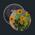 Claude Monet - Bouquet of Sunflowers Bottle Opener<br><div class="desc">Bouquet of Sunflowers / Bouquet de tournesols - Claude Monet,  Oil on Canvas,  1881</div>