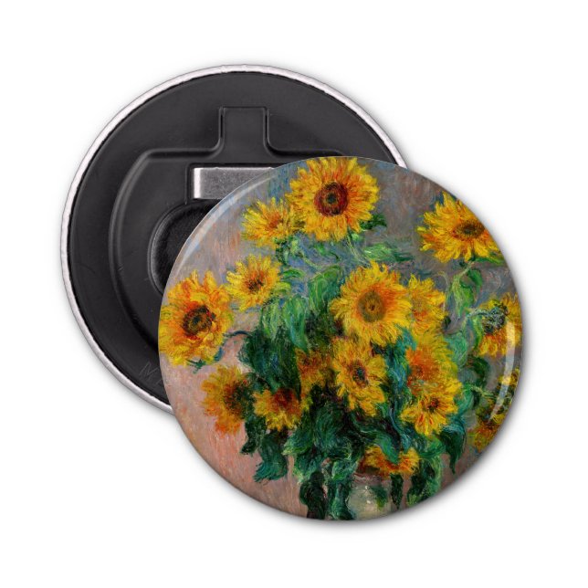 Claude Monet - Bouquet of Sunflowers Bottle Opener (Front)