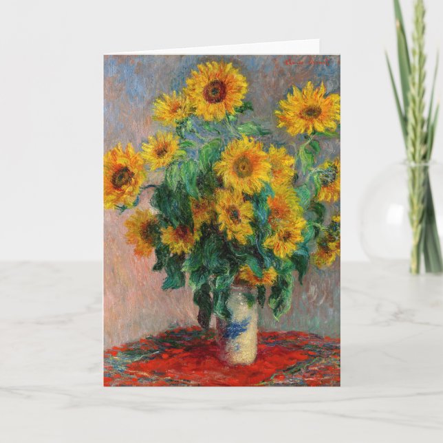 Claude Monet - Bouquet of Sunflowers Card (Front)