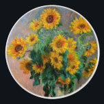 Claude Monet - Bouquet of Sunflowers Ceramic Knob<br><div class="desc">Bouquet of Sunflowers / Bouquet de tournesols - Claude Monet,  Oil on Canvas,  1881</div>