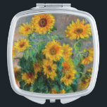 Claude Monet - Bouquet of Sunflowers Compact Mirror<br><div class="desc">Bouquet of Sunflowers / Bouquet de tournesols - Claude Monet,  Oil on Canvas,  1881</div>