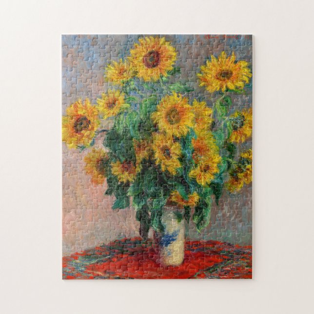 Claude Monet - Bouquet of Sunflowers Jigsaw Puzzle (Vertical)