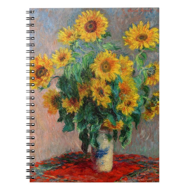 Claude Monet - Bouquet of Sunflowers Notebook (Front)