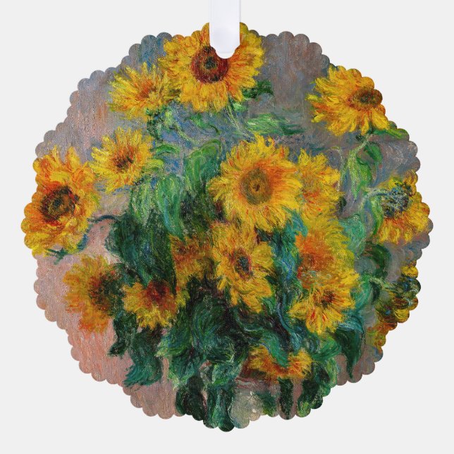 Claude Monet - Bouquet of Sunflowers Ornament Card (Front)